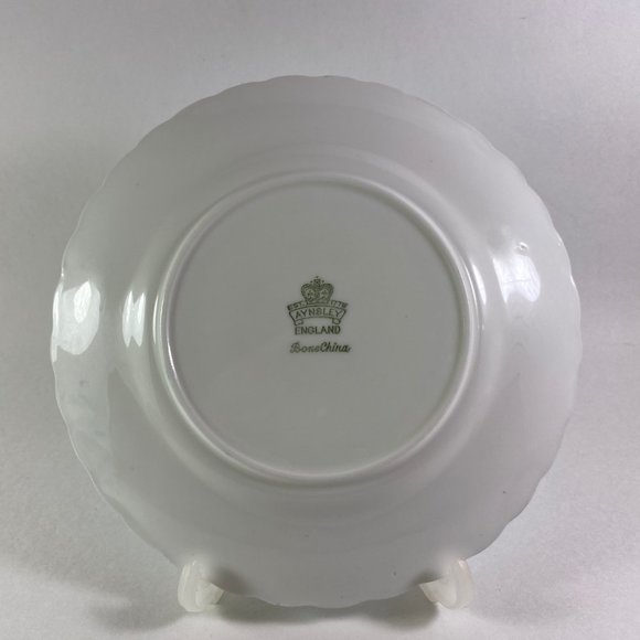 Vintage 1950 Aynsley Blue swirl floral 6 " inches salad bread side plate - Picture 2 of 6